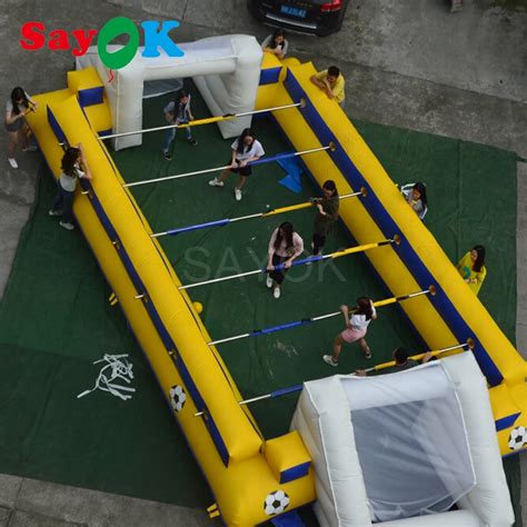 Giant Inflatable Soccer Field Human Table Football Inflatable Table