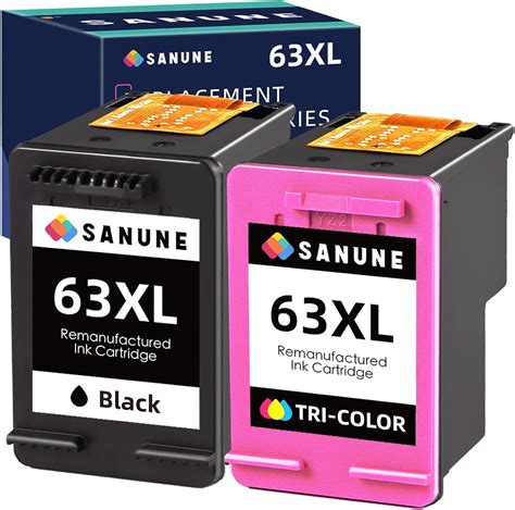 Amazon SANUNE 63XL Ink Cartridge Combo Pack Remanufactured For HP