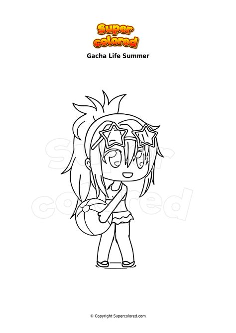 Disegno Da Colorare Gacha Life Summer Supercolored