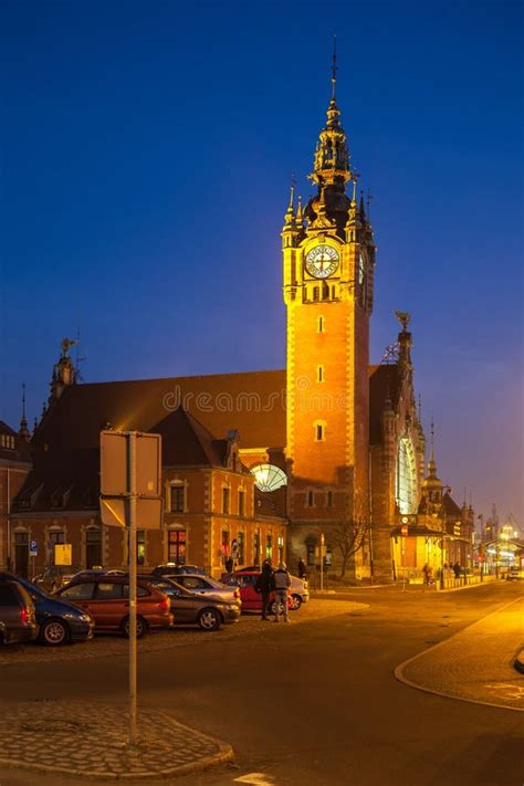 The Beautiful Building Of The Central Railway Station In Gdansk Poland