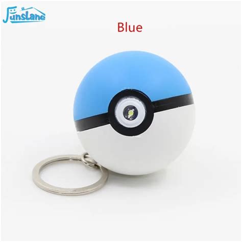 FunsLane LED เสยงเกม Pokemon พวงกญแจ Pikachu Pokeball Action Figures