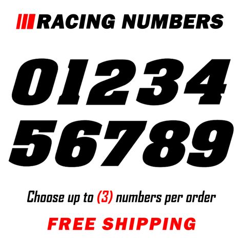 Racing Numbers Vinyl Decal Sticker | Dirt Bike