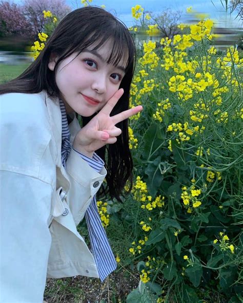 佐藤菜月海さんのインスタグラム写真 佐藤菜月海instagram「 菜の花がとっても綺麗だったので一緒に📸 桜はもうだいぶ散ってきて