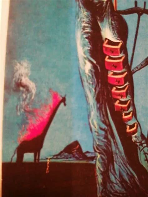 Salvador Dali The Burning Giraffe Antique Collectable Postcard