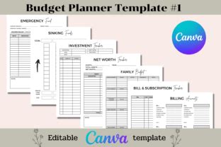 Editable Budget Planner Canva Template Gráfico por Adalin Digital