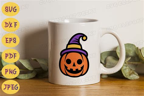 Pumpkin Witch Hat Svg Happy Halloween Graphic By Vectorville · Creative