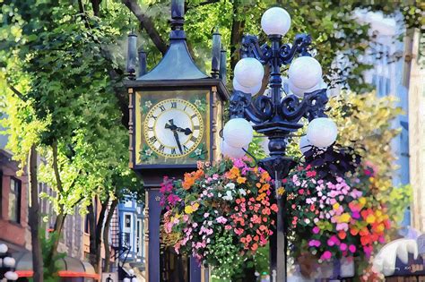 Vancouver Gastown Steam Clock Painting by Tim Notting