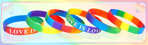 Amazon JUNEBRUSHS 42pcs Rainbow Gay Pride Silicone Bracelets LGBT