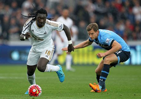 Gylfi Sigurdsson Swansea City Tackled By Editorial Stock Photo Stock