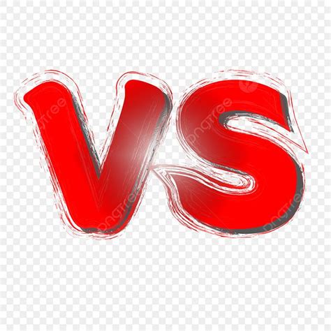 Versus Fight Clipart Transparent Background Vs Fight Versus Game Red