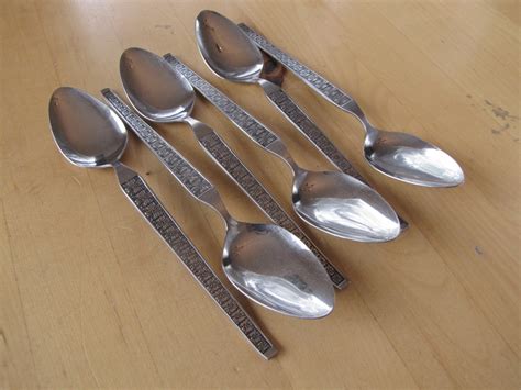 Vintage Stainless Steel Spoons Riviera” Pattern Six Pieces Haute