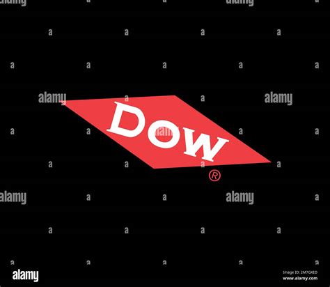 Dow Chemical Company, rotated logo, black background B Stock Photo - Alamy