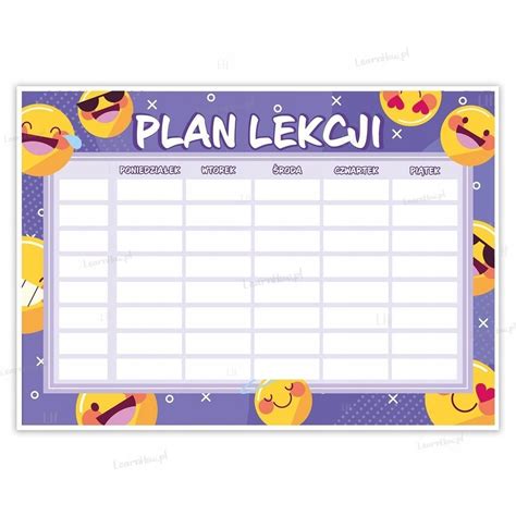 PLAN LEKCJI A4 EMOTKI 5SZT LEARNHOW 15149791841 Allegro Pl