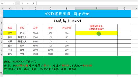 Excel中and函数的使用方法及实例学习 天天办公网