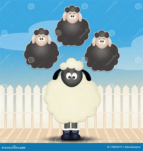 Count the sheep to sleep stock illustration. Illustration of shearing ...