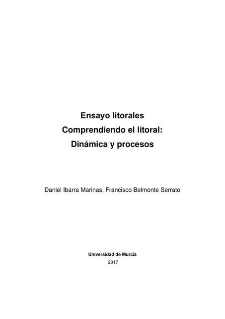 Ensayo Litorales Comprendiendo el Litoral Dinámica y Procesos