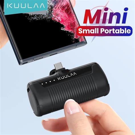 KUULAA Mini Power Bank carregador portátil para iPhone 15 14 13 12