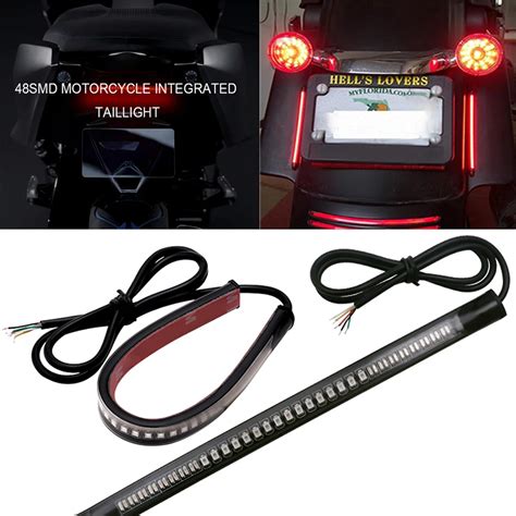 2 sztuk lampa do motocykla elastyczna listwa LED taśma Turn Signal Tail