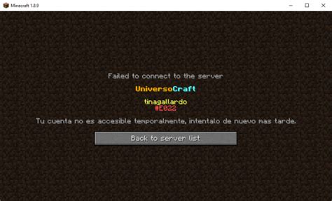 Bug No Poder Entrar Al Server Universocraft