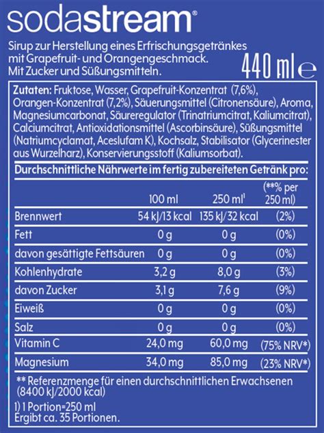 Sodastream Sirup Isotonic 440 Ml Kaufen Globus Baumarkt