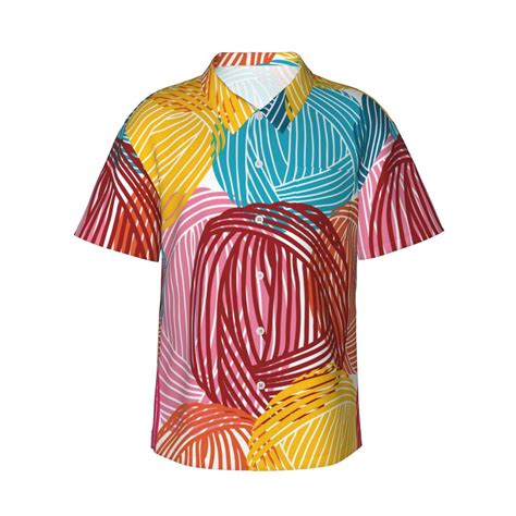 Kll Mens Hawaiian Shirt Short Sleeve Button Down Beach Shirts Colorful