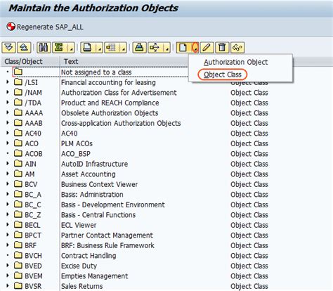 How To Create Authorization Object And Object Class In Sap