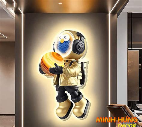 Tranh Led Bearbrick địa Cầu Tl021