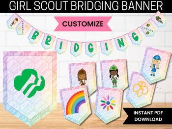 Girl Scout Bridging Banner PDF Printable | Girl Scout Bridging Ceremony ...