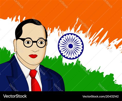 Dr B R Ambedkar Background Royalty Free Vector Image