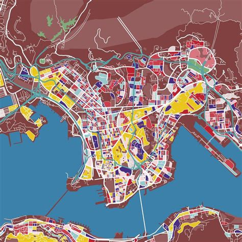 HONG KONG STREET MAP ART 6920432 Vector Art at Vecteezy