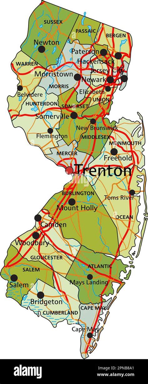 Highly Detailed Editable Political Map With Separated Layers New