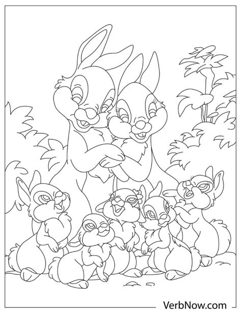 Rabbit Family Coloring Pages