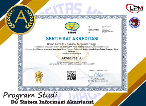 Selamat Atas Akreditasi A Program Studi D Sistem Informasi Akuntansi