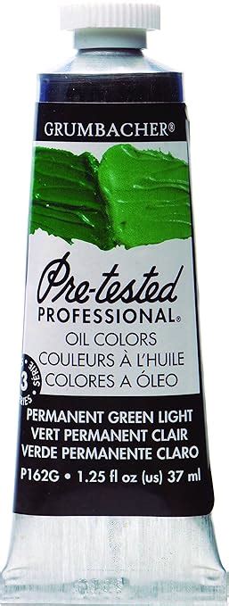 Grumbacher Pre Tested Oil Paint 37ml 1 25 Ounce Permanent Green Light