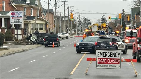 Driver Charged After Vehicle Hits Hydro Pole In Kitchener Ctv News