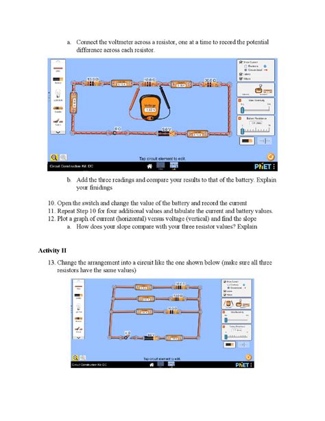 Resistors In Series And Parallel Circuits Phet Lab - Circuit Diagram