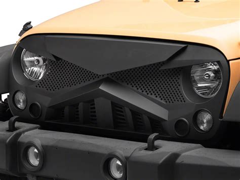 Redrock Jeep Wrangler Hawk Grille Matte Black J183263 07 18 Jeep Wrangler Jk Free Shipping