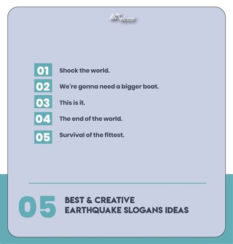 111+ Creative Earthquake Slogans Taglines & Samples - Tiplance