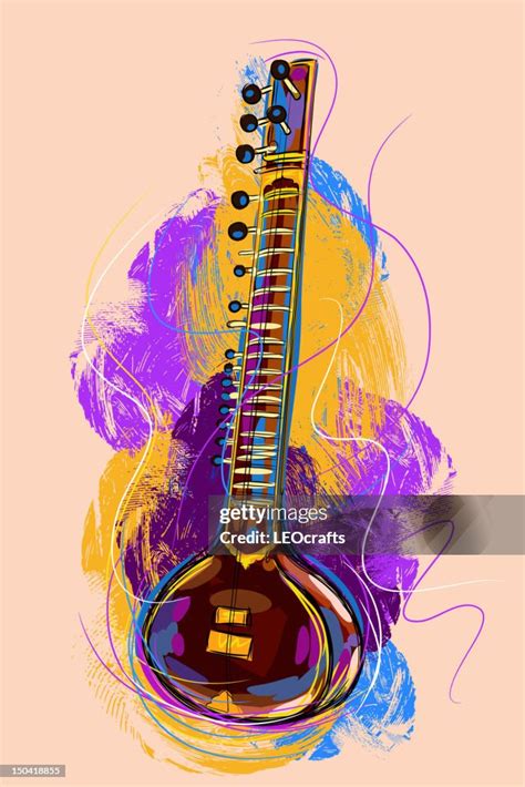 Colorful Sitar High Res Vector Graphic Getty Images