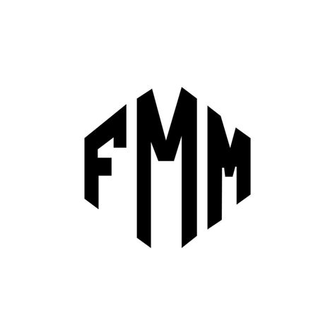 Diseño De Logotipo De Letra Fmm Con Forma De Polígono Diseño De