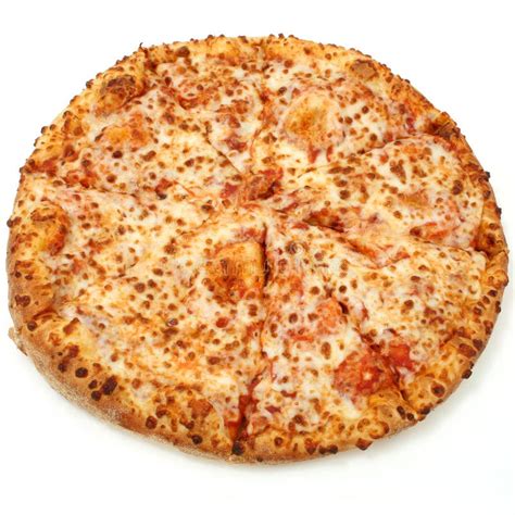 Cheese Pizza On White Background Stock Image - Image: 79167