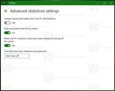 Change Lock Screen Slideshow Duration in Windows 10