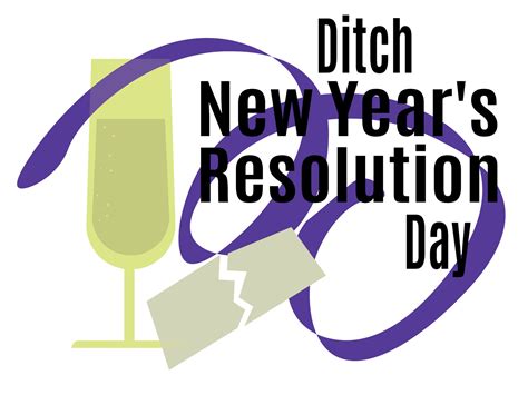 Ditch New Years Resolution Day Idea For Poster Banner Flyer Or