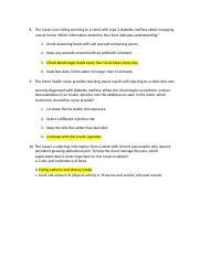 Medsurg Practice Test 4 Docx 8 The Nurse Is Providing Teaching To A