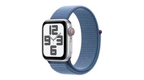 Apple Watch SE - Silver Aluminium Case with Winter Blue Sport Loop ...