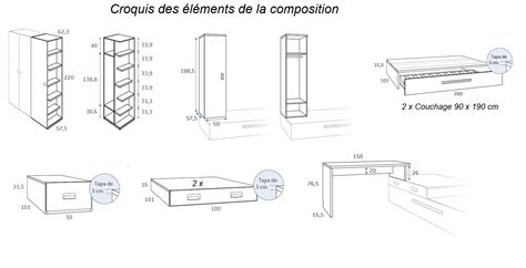 Chambre Ado Avec Lit Gigogne Et Bureau GLICERIO SO NUIT