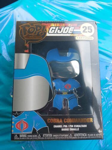 Gi Joe Cobra Commander Funko Pop Pin Pop Pins Large Enamel Pin Gi Joe