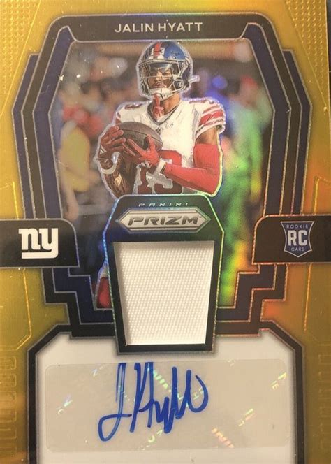 Jalin Hyatt 2023 Prizm RPA JH Rookie Patch Auto Gold 10 Price Guide