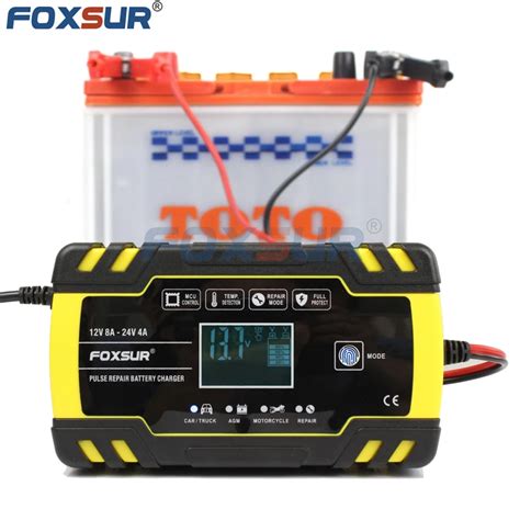 Foxsur Cargador De Bater A De Coche Inteligente Autom Tico Etapas