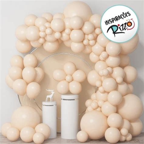 Balão Profissional Premium Uniq Bege Nude São Roque Rizzo Rizzo Embalagens